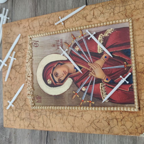 3D Printed Swords for Panagia Eptaspathi Icon new