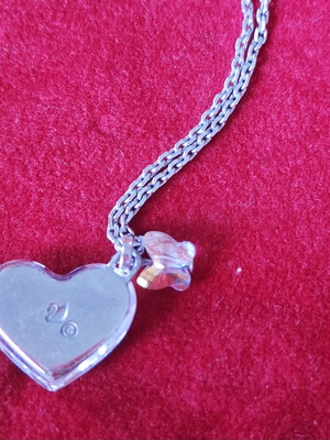 Swarovski pendant new with purple crystal heart and butterfly