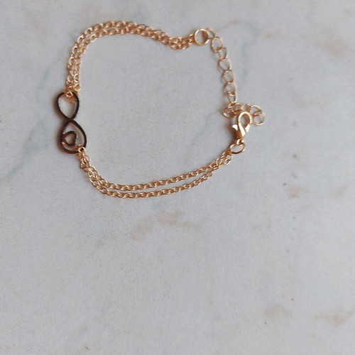 Infinity women's bracelet new, gold-colored