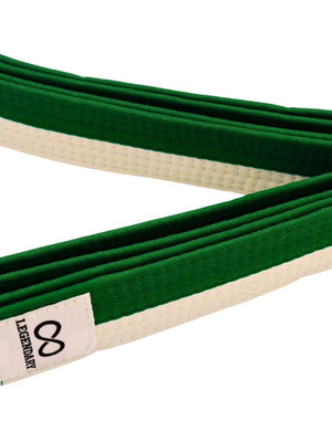 Legendary green/white martial arts belt new