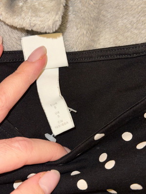 Polka dot blouse new, H&M, black and white