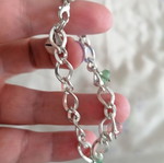 Steel bracelet with stones
