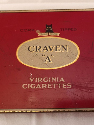 Virginia Craven A cigarette box used, London 1950