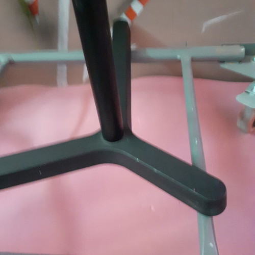 Plastic table with metal frame, new