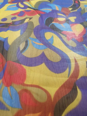 Muslin transparent multicolor 1.10 width new