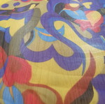 Muslin transparent multicolor 1.10 width new
