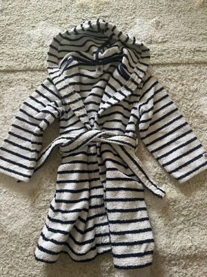 Petit Bateau μπουρνούζι για 4 ετών σαν καινούργιο, απορροφητική πετσέτα με κουκούλα και ζώνη