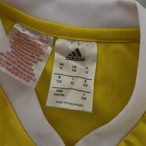 Adidas sport t shirt kids yellow size 152cm 12 years like new