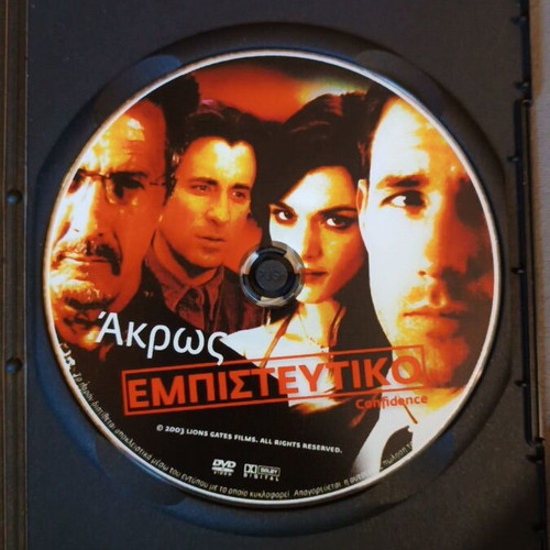 Confidence DVD new, adventure action with subtitles