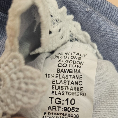 Summer dress for girls with Italian denim shorts, like new, age 10