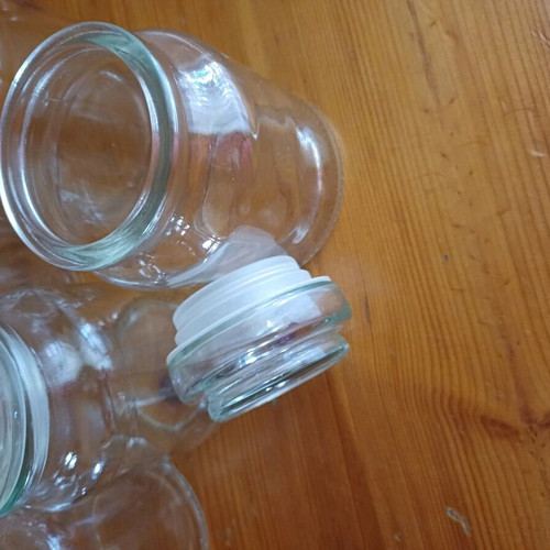 Glass jars new, set of 6 for various uses