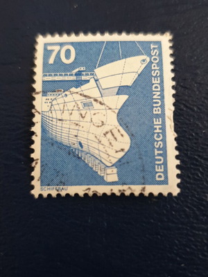 German stamp 70Pfg 1975 used