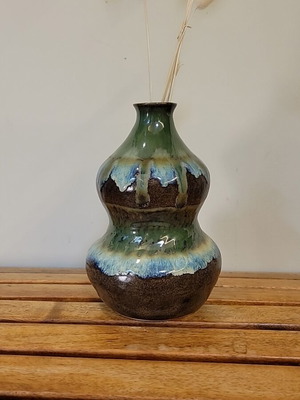 Handmade ceramic vase made of high-fire clay