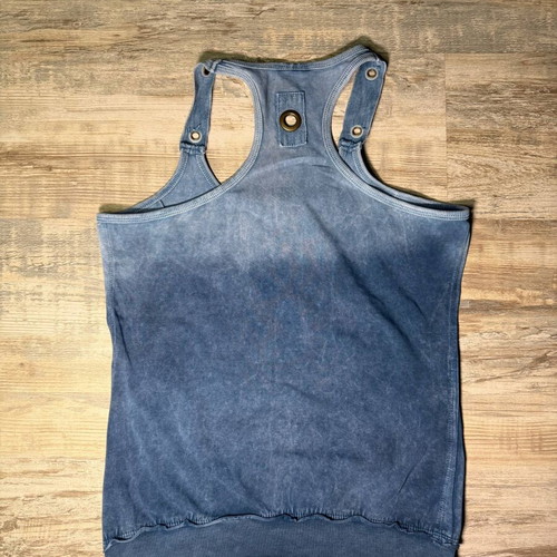 Diesel Logo Tank Top Blue Acid Wash, Size M