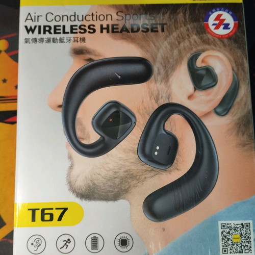 Awei T67 Open Ear Bluetooth Handsfree like new with charging case