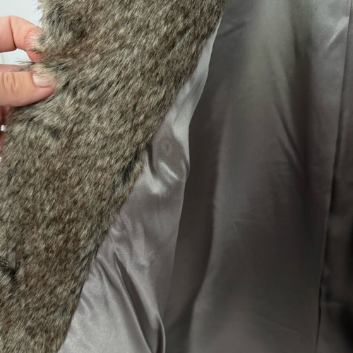 Fur vest BSB like new, size 40, gray and brown