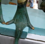 Decorative frog pair heavy metal
