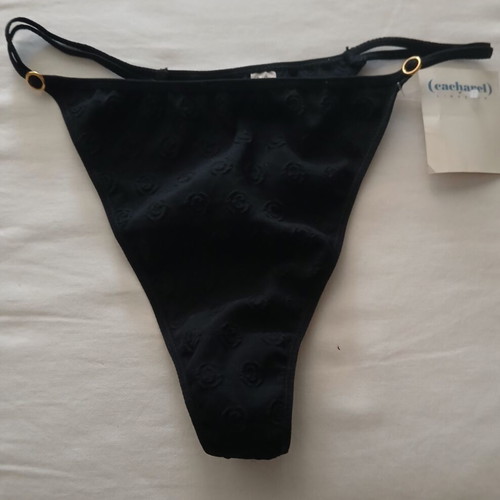 Cacharel black underwear new, embossed logo, size small medium