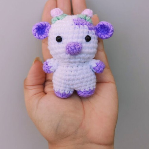Crocheted handmade plush cow made to order