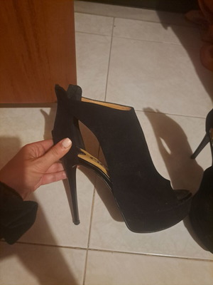 Exe suede μαύρο πέδιλο μποτάκι σαν καινούργιο, μέγεθος 38