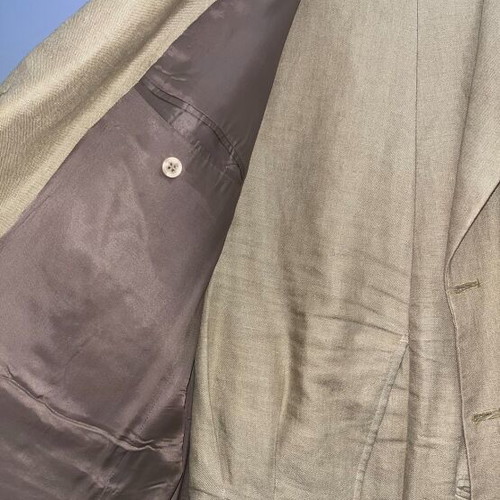 Linen suit like new, mustard color