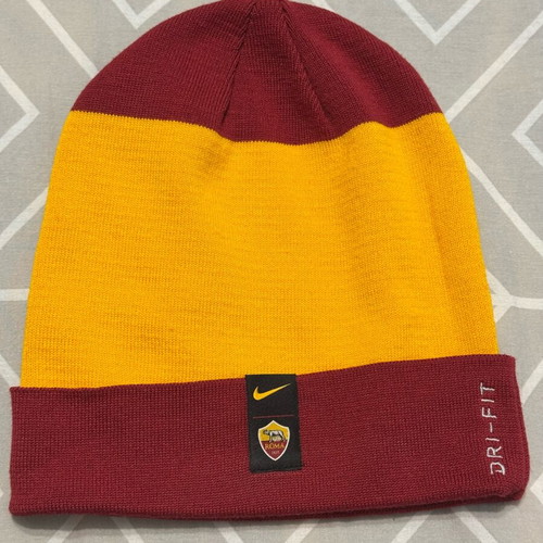 AS Roma Nike beanie burgundy/yellow new, unworn