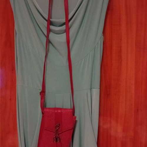 Summer dress size M with turquoise pouch like new