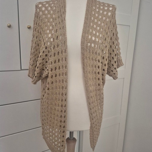 Knitted gold vest Celestino new, one size
