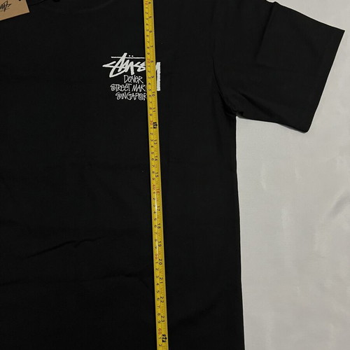 Stüssy Black T-Shirt with Dover Street Market Singapore Graphic, M