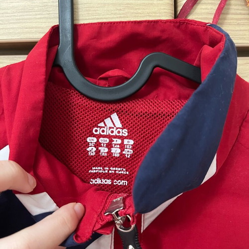 Adidas windbreaker jacket new, size 14 years, blue and red