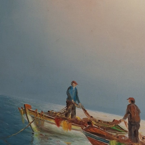 Christos Tselios Authentic Oil Painting on Canvas Signed Seascape 70x50 cm