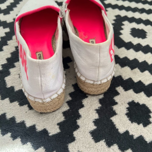 Karl Lagerfeld espadrilles like new, white, size 38