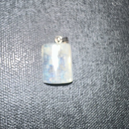 Handmade resin pendant with galaxy effect, rectangular