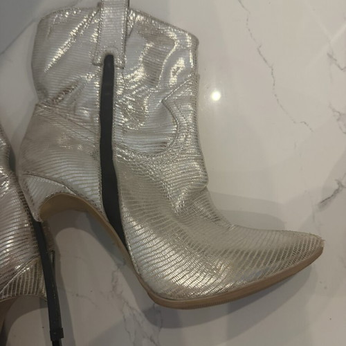 Casadei cowboy boots size 38 used with new non-slip sole gray