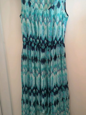 H&M dress used, turquoise, size 34