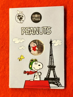 Ασημένιο νόμισμα 10 ευρώ Peanuts 2025 καινούργιο από Γαλλία