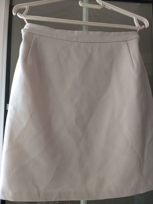 Skirt used, winter thick fabric, sizes S XS, white