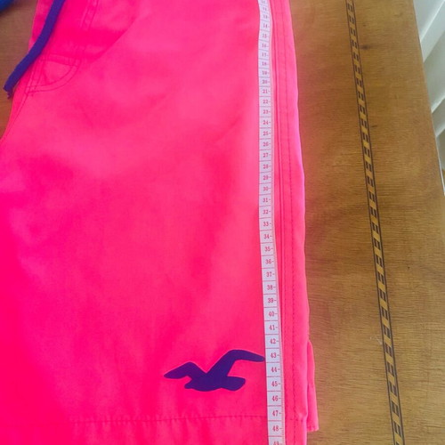 Hollister men's swim shorts, pink, size M