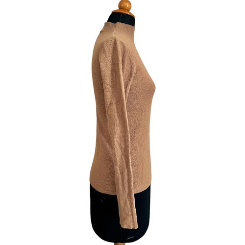 Nas.ty Co mockneck blouse used, brown, size M