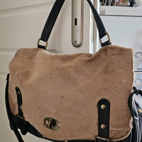 Borse in Pelle shoulder bag used, black and beige