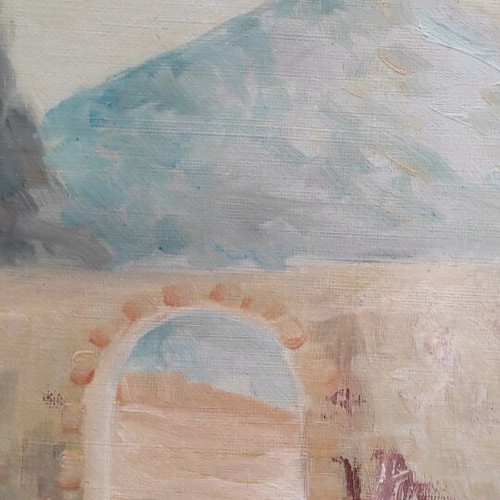 Dimitris Sarris painting used, acrylic 45x35 cm