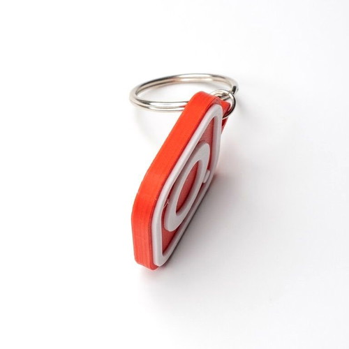 3D-Printed Instagram Keychain with NFC Chip made to order, multicolor