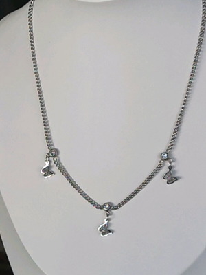 Stainless steel necklace new, silver