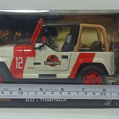 Jada Toys 2022 Jurassic Park 1992 Jeep Wrangler 1:24 Die-Cast Toy Car New