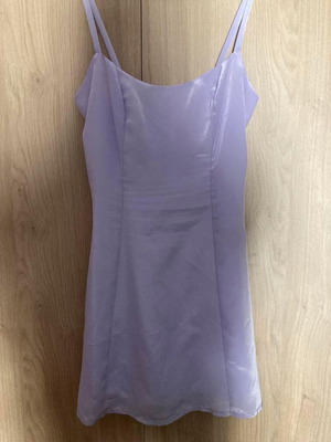 Vintage satin cocktail dress, lilac, size S