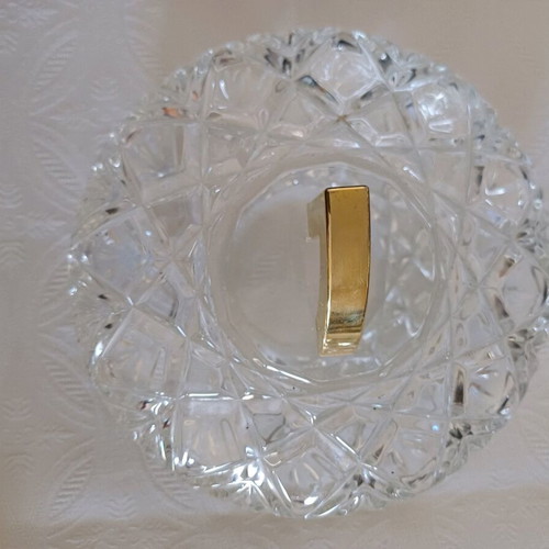 Glass vintage fondantière new with triangular handle