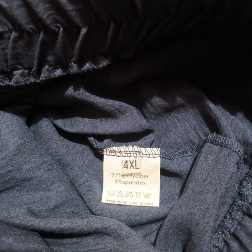 Pants blue 4XL new, elastic waist, straight cut