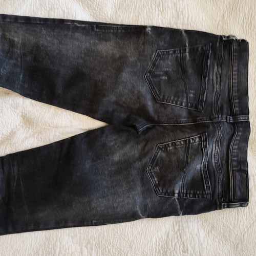 Diesel skinny low waist jeans used, black with rips