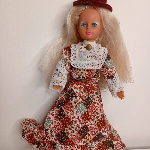 Bebibo Doll B' Period used with authentic Saloon dress