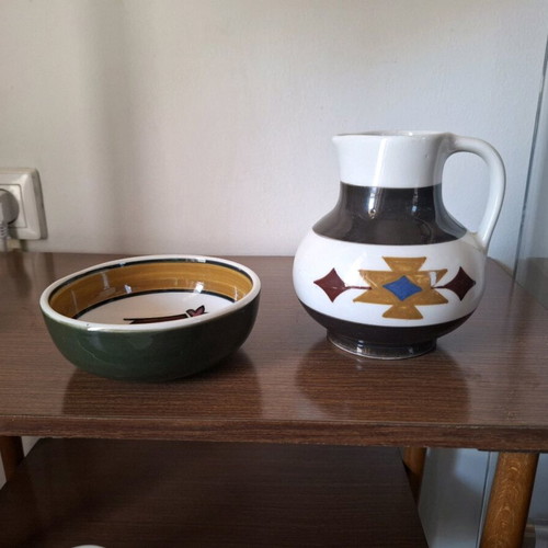 Tanagra ceramic jug and bowl used from Clara